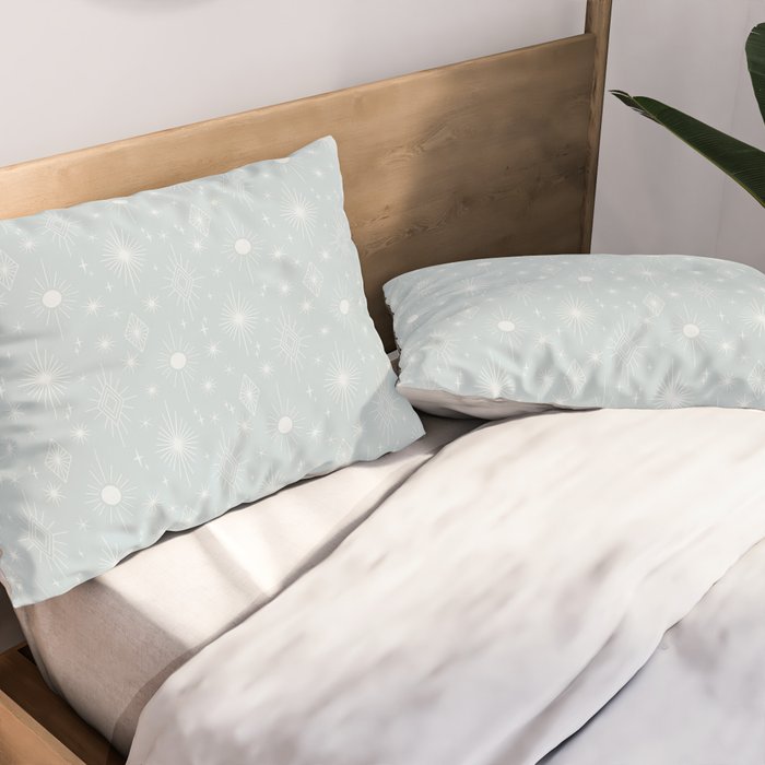 Celestial Boho Diamonds . Silver Sky Pillow Sham Gallery Image 2