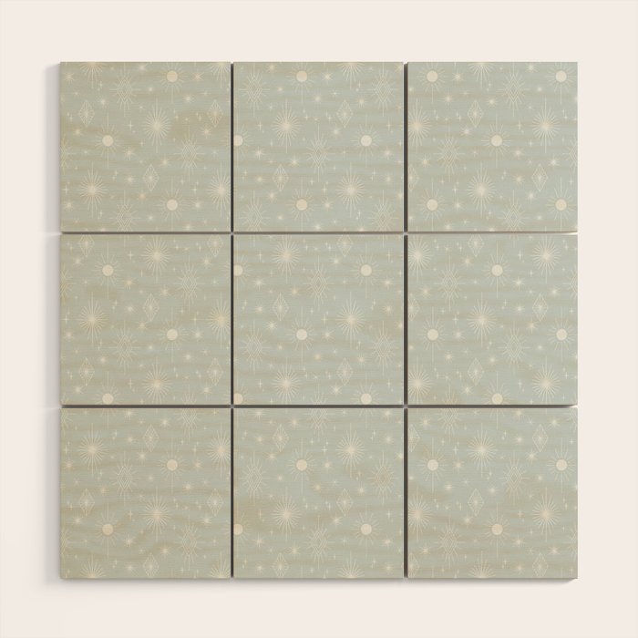 Celestial Boho Diamonds . Silver Sky Wood Wall Art Gallery Image 1