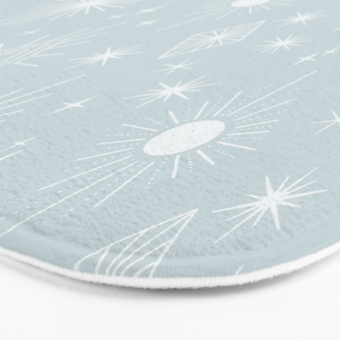 Celestial Boho Diamonds . Silver Sky Bath Mat Gallery Image 3
