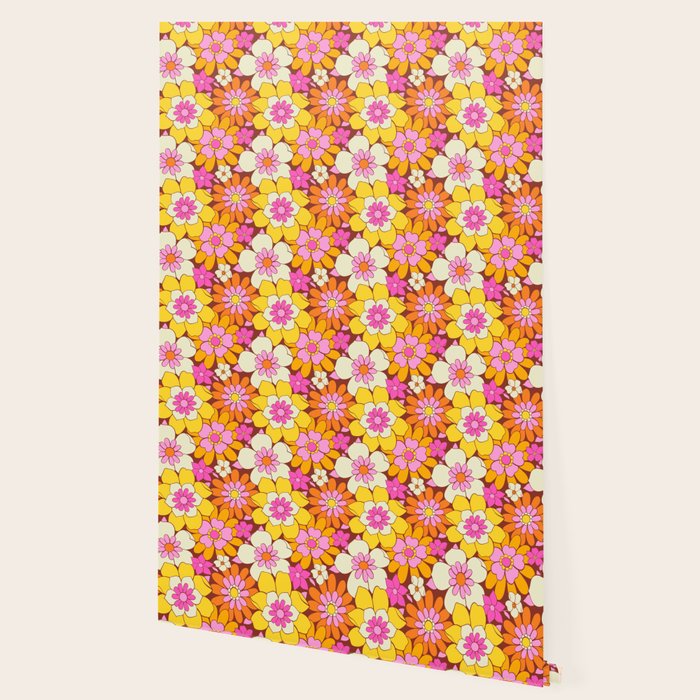 Vintage hand drawn flower art pattern Wallpaper Gallery Image 2