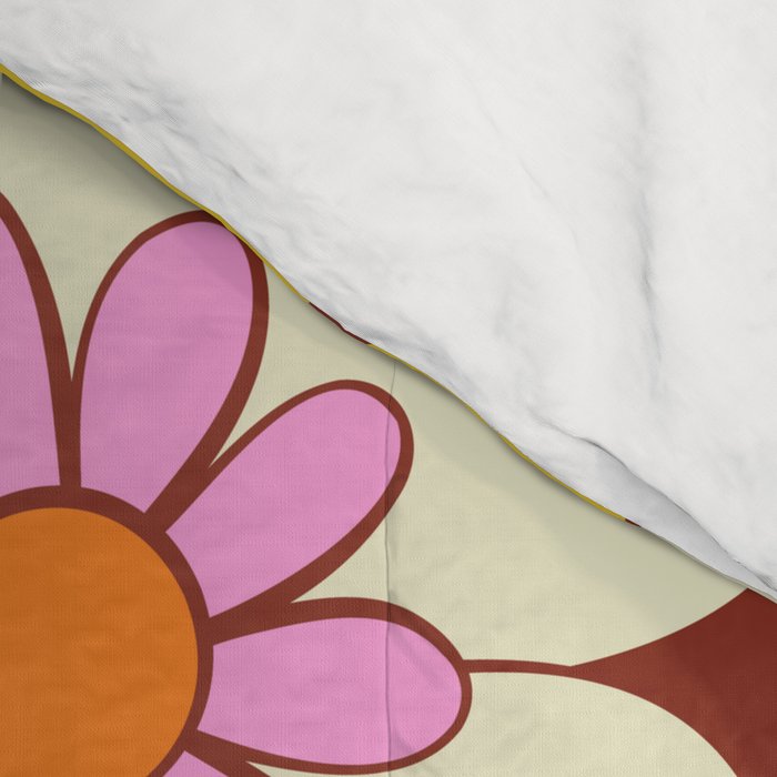 Vintage hand drawn flower art pattern Comforter Gallery Image 4