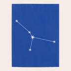 Cancer Zodiac Star Constellation Line Art Vibrant Blue Poster Gallery Image 4