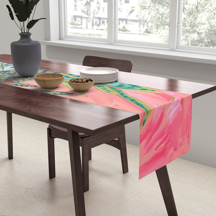 Pink Indoor Plant Still Life with Lion x The Sill Table Runner Gallery Image 2
