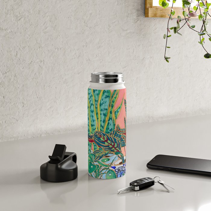 Pink Indoor Plant Still Life with Lion x The Sill Water Bottle Gallery Image 4