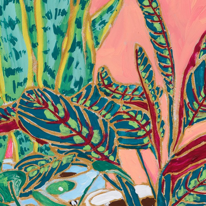 Pink Indoor Plant Still Life with Lion x The Sill Coffee Mug Gallery Image 2