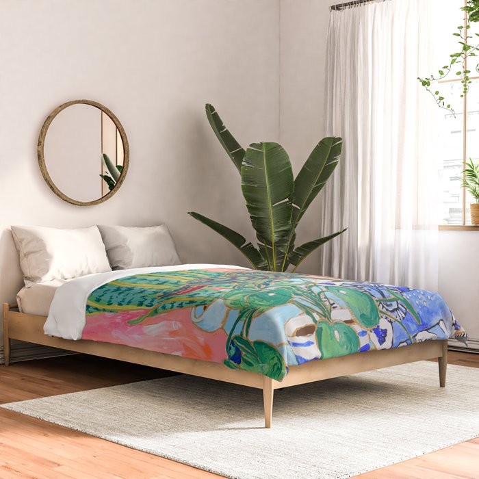 Pink Indoor Plant Still Life with Lion x The Sill Comforter Gallery Image 2
