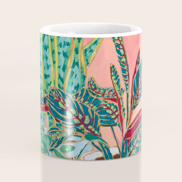 Pink Indoor Plant Still Life with Lion x The Sill Coffee Mug Gallery Image 4