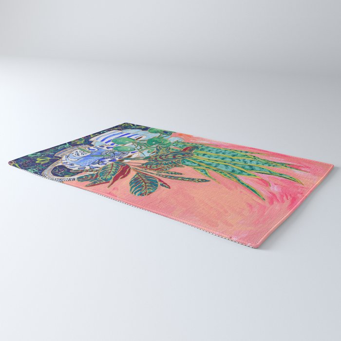 Pink Indoor Plant Still Life with Lion x The Sill Rug Gallery Image 3