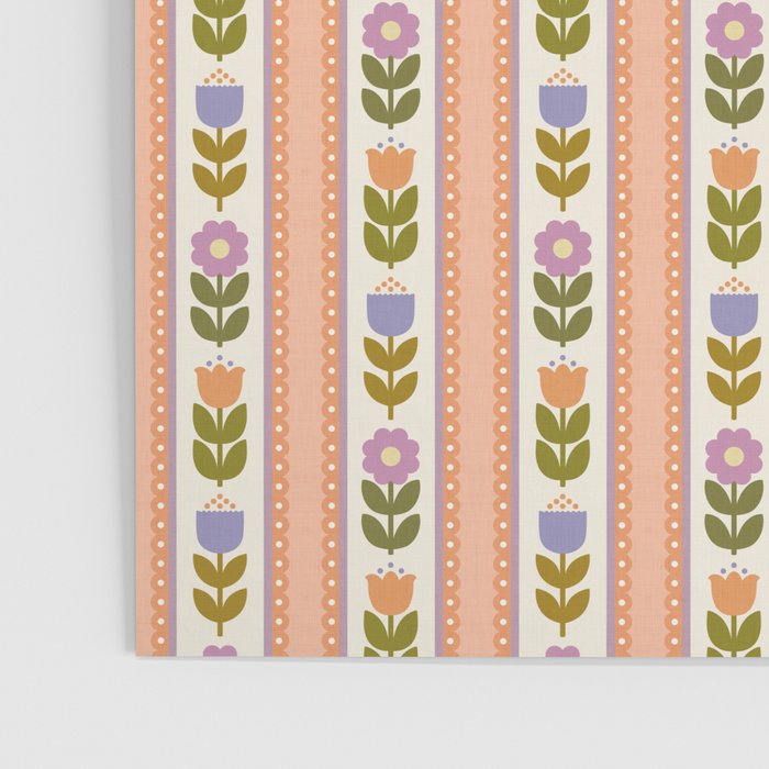 Scandi-Floral Stripes Harvest Poster Gallery Image 3