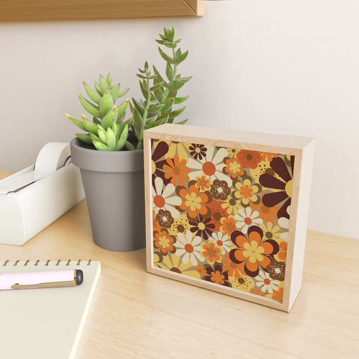 70's Floral Prints, Retro Art Mini Art Print Gallery Image 2