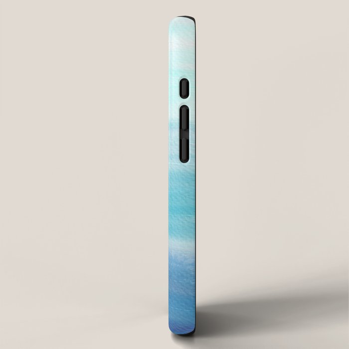 Sea Waves, Abstract Watercolor Painting iPhone Case Gallery Image 2
