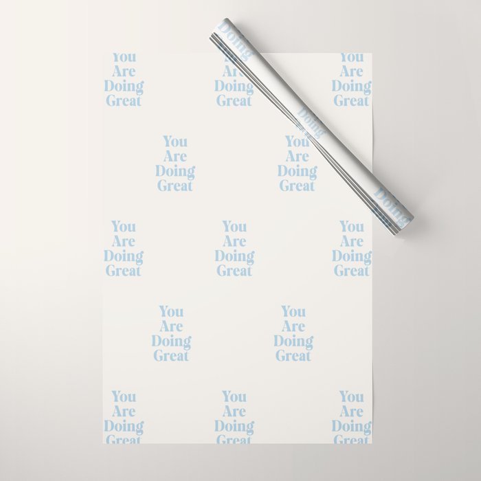You Are Doing Great Baby Blue Wrapping Paper Gallery Image 1