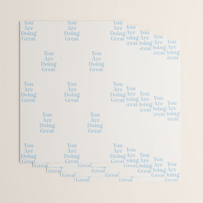 You Are Doing Great Baby Blue Wrapping Paper Gallery Image 3