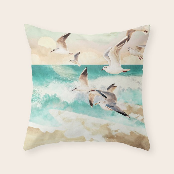 Summer Flight Throw Pillow Gallery Image 1