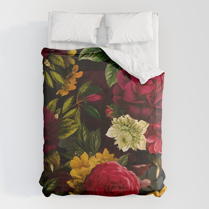 Vintage & Shabby Chic - Mystical Night Roses Bouquet Duvet Cover Gallery Image 6