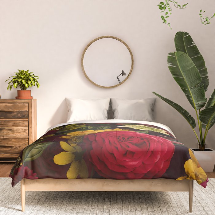 Vintage & Shabby Chic - Mystical Night Roses Bouquet Comforter Gallery Image 3