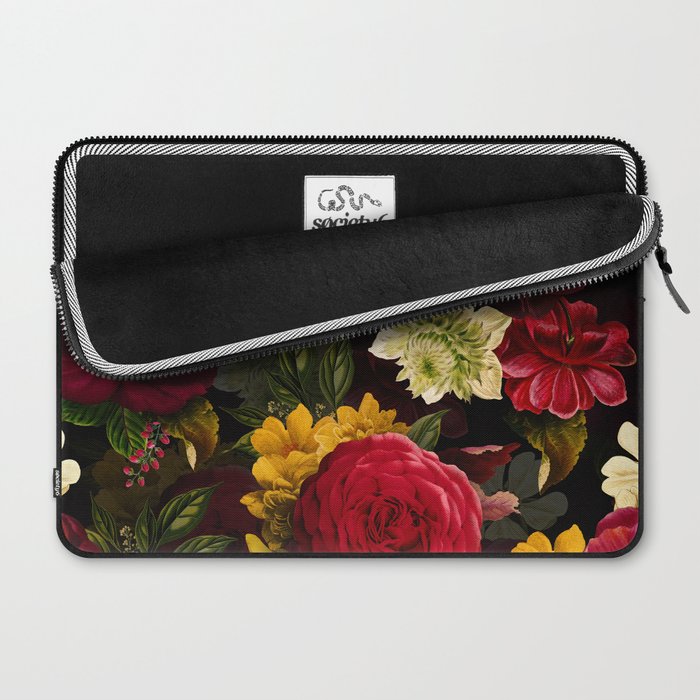 Vintage & Shabby Chic - Mystical Night Roses Bouquet Laptop Sleeve Gallery Image 2