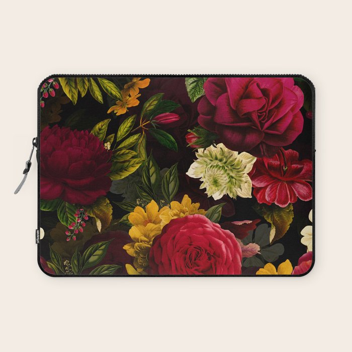 Vintage & Shabby Chic - Mystical Night Roses Bouquet Laptop Sleeve Gallery Image 1