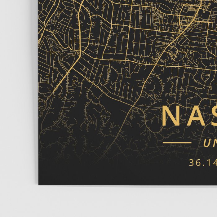 Nashville, United States - Gold Poster Gallery Image 3