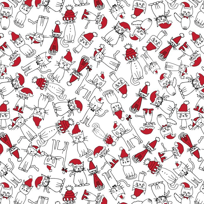 Christmas cat jumble white Coffee Mug Gallery Image 2