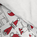 Christmas cat jumble white Comforter Gallery Image 4