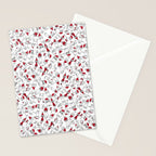Christmas cat jumble white Stationery Card Gallery Image 2
