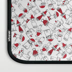 Christmas cat jumble white Laptop Sleeve Gallery Image 3