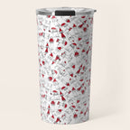 Christmas cat jumble white Travel Mug Gallery Image 1