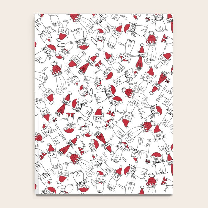 Christmas cat jumble white Notebook Gallery Image 4
