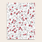 Christmas cat jumble white Notebook Gallery Image 4