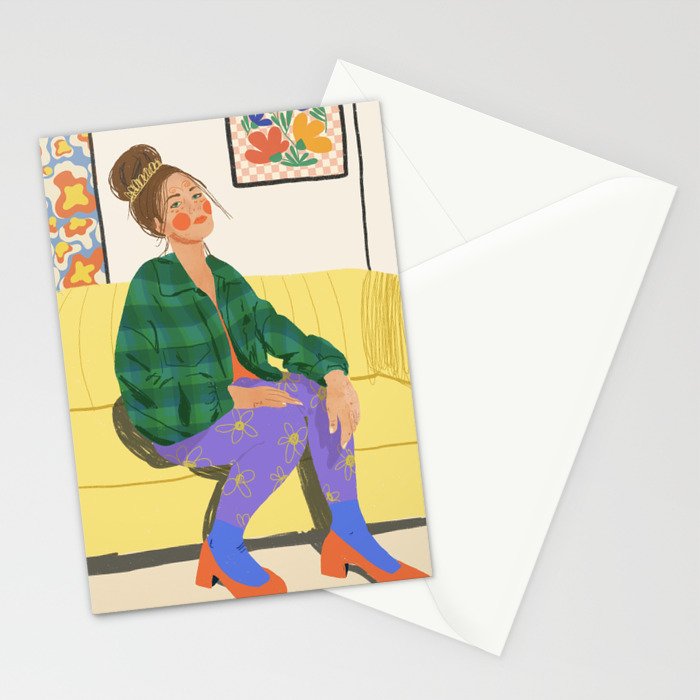 Messy bun Stationery Card Gallery Image 2