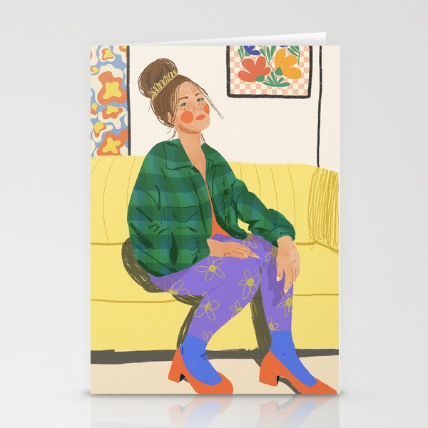Messy bun Stationery Card Gallery Image 1