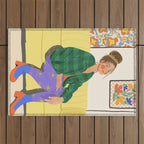 Messy bun Outdoor Rug Gallery Image 1