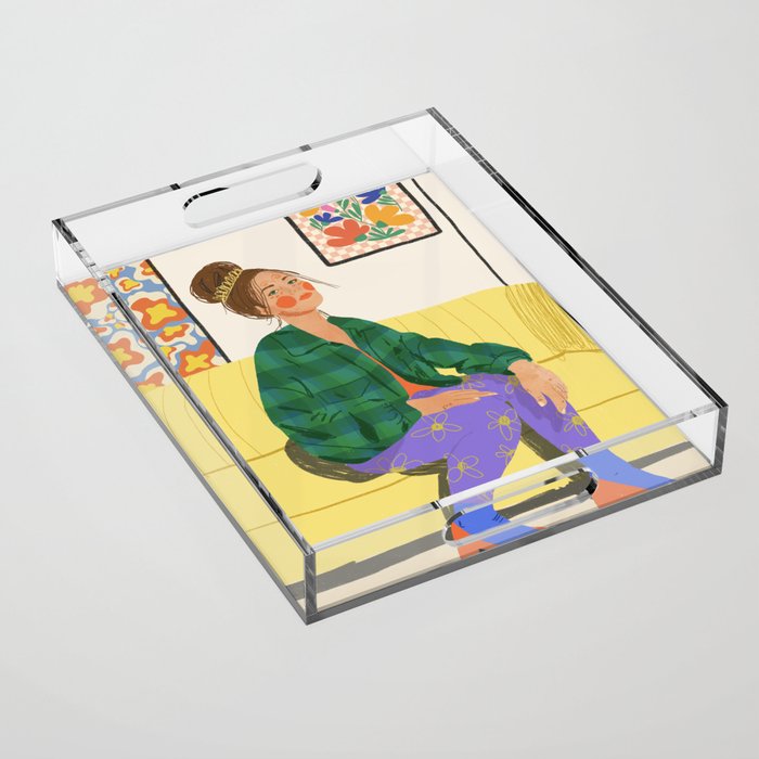 Messy bun Acrylic Tray Gallery Image 1