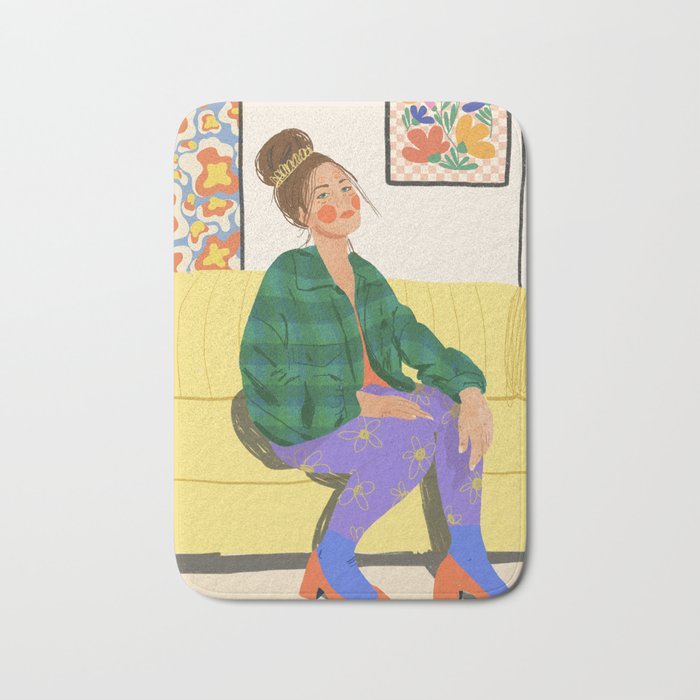 Messy bun Bath Mat Gallery Image 1