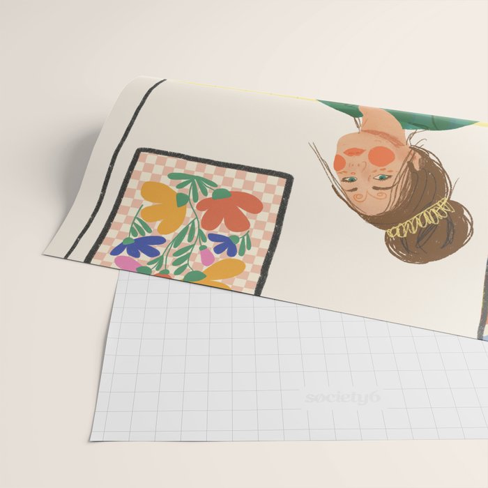 Messy bun Wrapping Paper Gallery Image 2