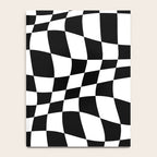Warped Checkered Pattern (black/white) Notebook Gallery Image 4