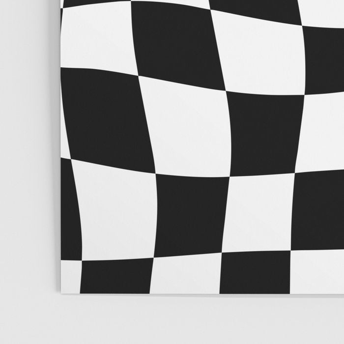 Warped Checkered Pattern (black/white) Poster Gallery Image 3