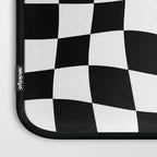Warped Checkered Pattern (black/white) Laptop Sleeve Gallery Image 3