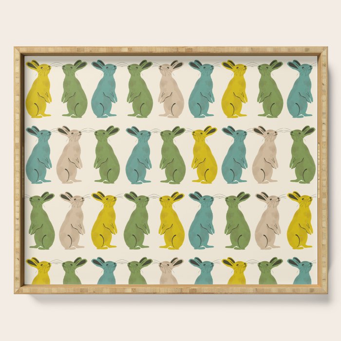 Rows Of Rabbits Serving Tray Gallery Image 1