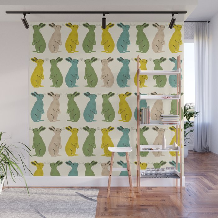 Rows Of Rabbits Wall Mural Gallery Image 1