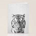 Tiger - Black & White Stationery Card Gallery Image 2