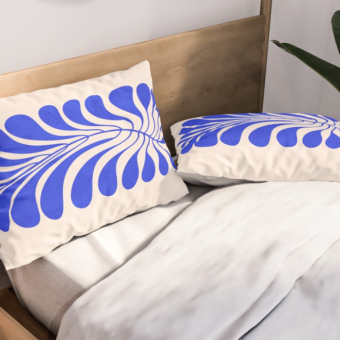 Electrik Blue Ferns: Matisse Edition Pillow Sham Gallery Image 2
