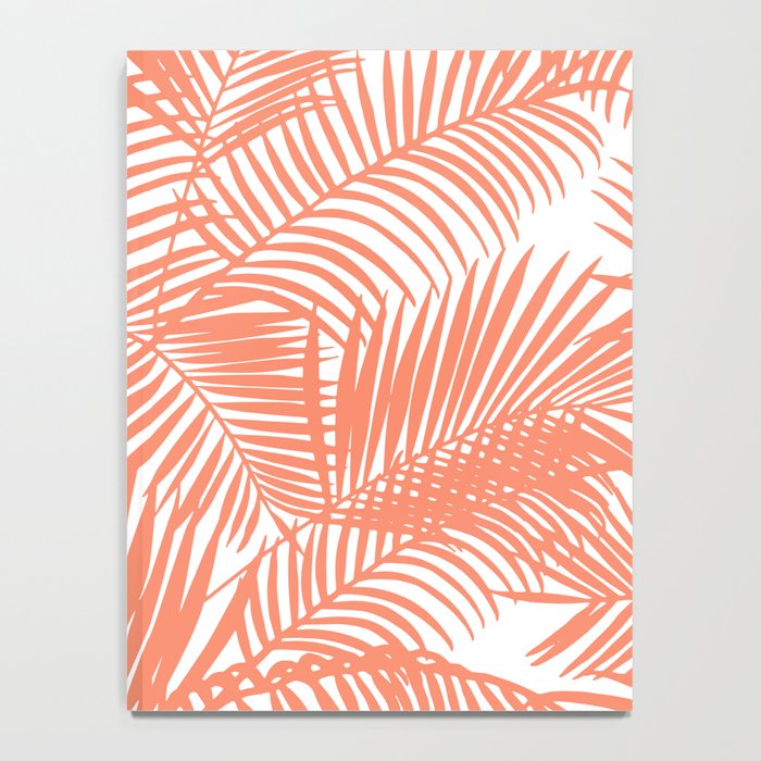 Modern blush coral simple tropical  palm tree pattern Notebook Gallery Image 4