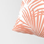 Modern blush coral simple tropical  palm tree pattern Pillow Sham Gallery Image 4