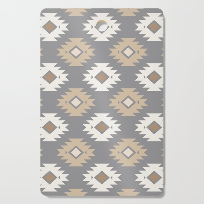 Geometric Aztec - Neutral Brown and Gray Cutting Board Gallery Image 1
