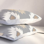 Geometric Aztec - Neutral Brown and Gray Pillow Sham Gallery Image 3