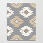 Geometric Aztec - Neutral Brown and Gray Notebook Gallery Image 4