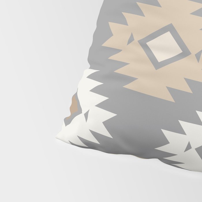 Geometric Aztec - Neutral Brown and Gray Pillow Sham Gallery Image 4