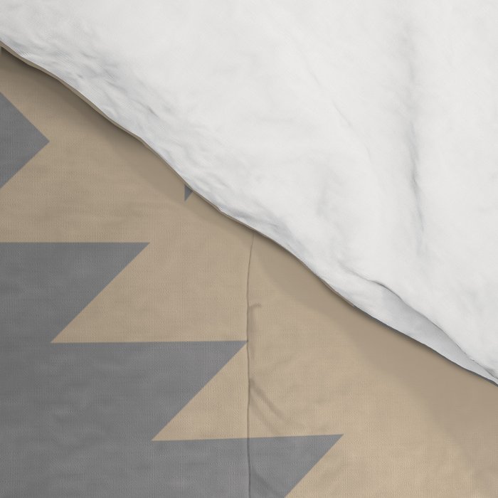 Geometric Aztec - Neutral Brown and Gray Comforter Gallery Image 4